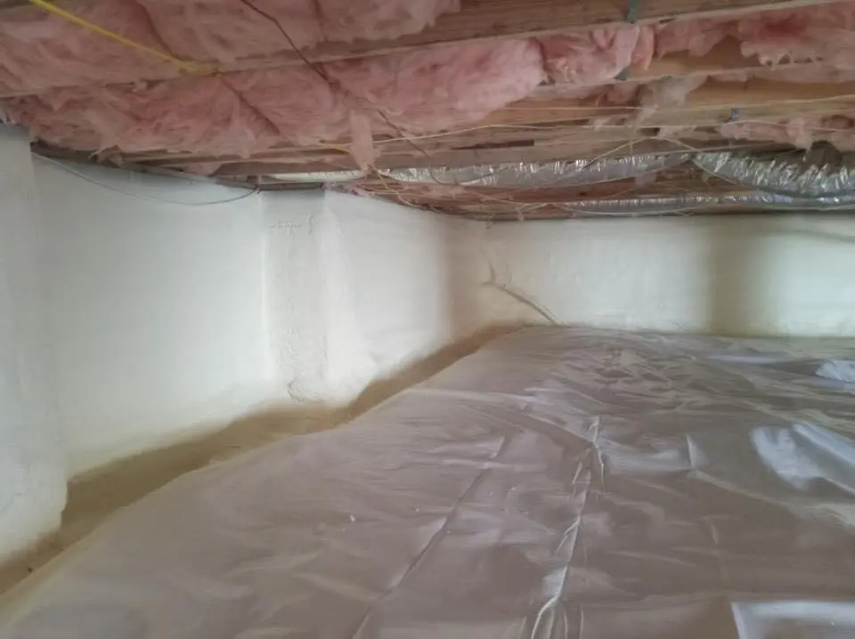 Crawl space encapsulation with closed-cell spray foam for Spray Foam Roofing in Liberty Lake
