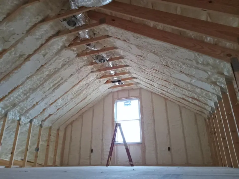 Spray foam roofing application for Crawl Space Insulation project in Liberty Lake